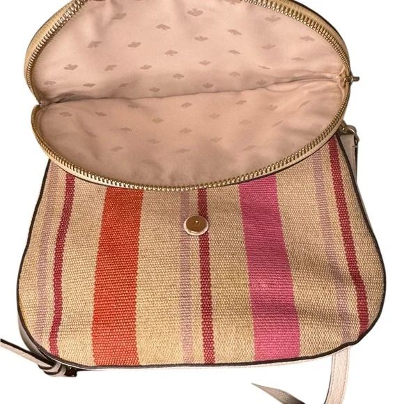 Kate Spade Leila White and Pink Crossbody Bag